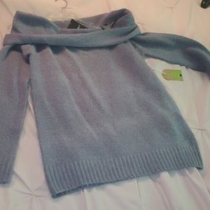 Periwinkle Off-Shoulder Sweater
